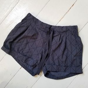 lululemon dark grey geometric shorts